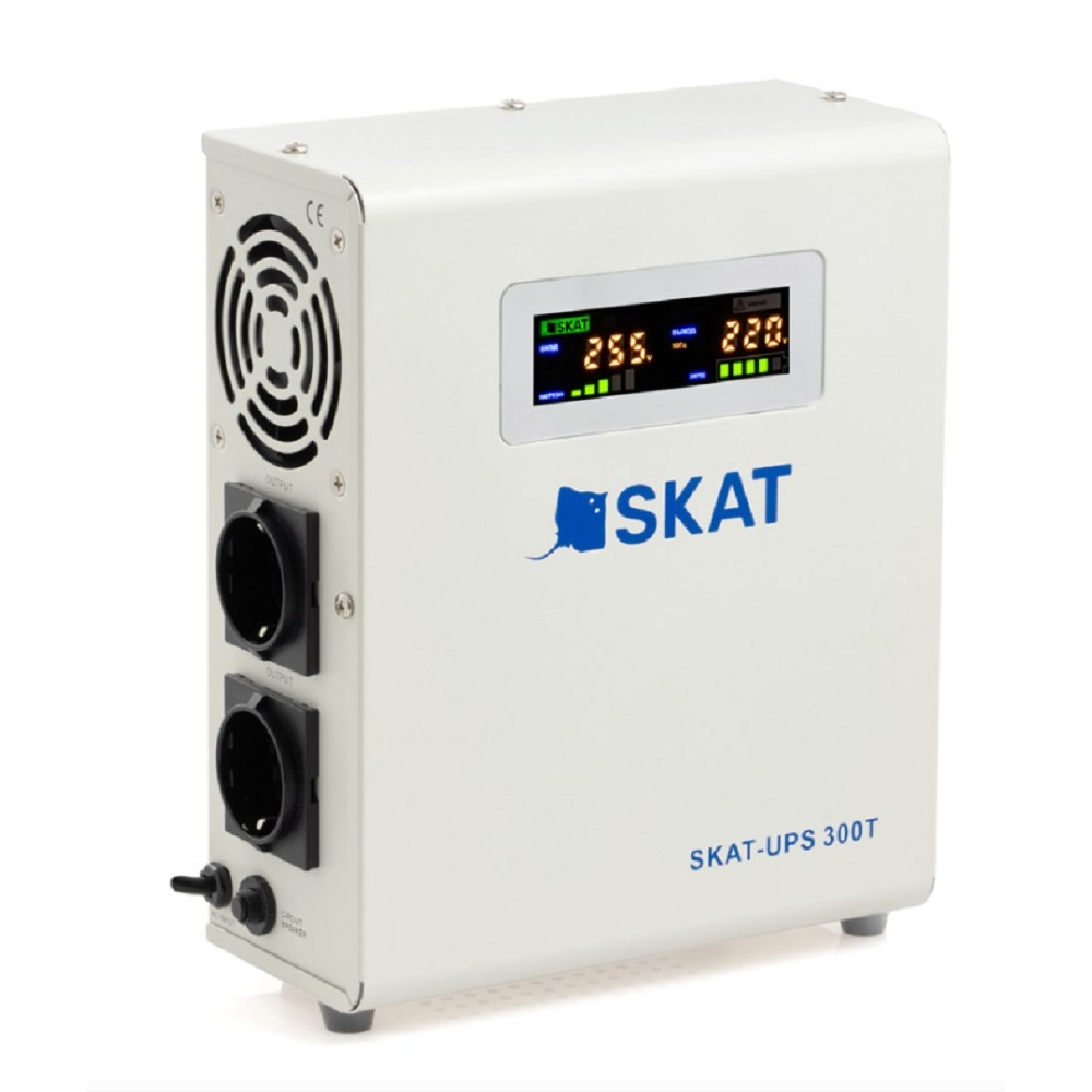 ИБП Бастион SKAT-UPS 300T Line-Interactive 220В, 300ВА/200Вт,чистый синус, БЕЗ АКБ: внешняя 1шт 40-200Ач (4500)