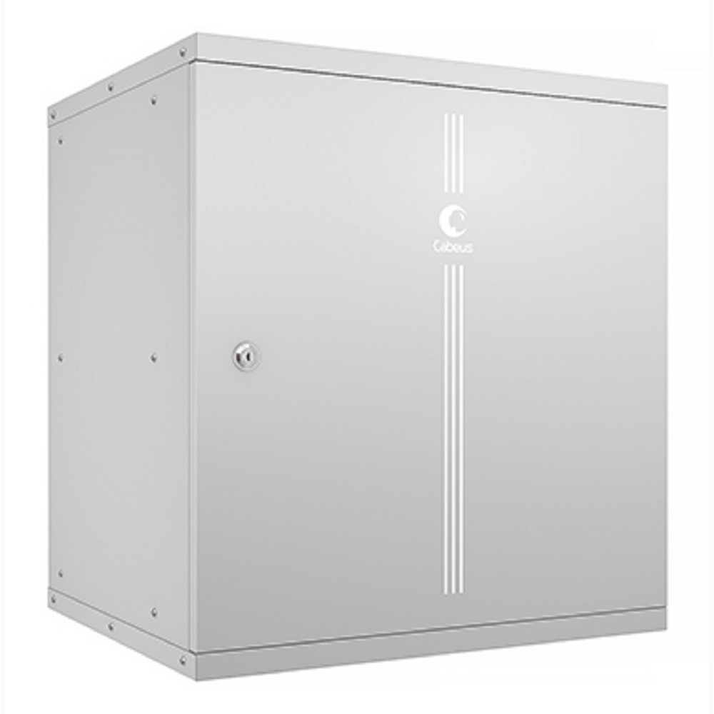 Настенный шкаф Cabeus - WSC-05D Light, 12U, глубина-450 мм, ширина-550 мм, металлическая дверь, съемные стенки, max-30кг, полезная глубина-340мм, IP20, цвет серый, WSC-05D-12U55/45m