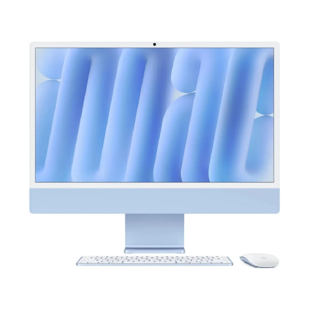 Apple iMac 24-inch 2024 [MWUF3X/A] (КЛАВ.РУС.ГРАВ.) Blue 24" Retina 4.5K {(4880x2520) M4 8C CPU 8C GPU/16GB/256GB SSD/рекоменд.переход.1979059/1991284} (A3247)
