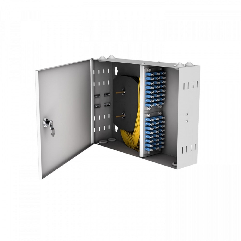 NTSS Кросс настенный NTSS PREMIUM предсобранный, 24 порта LC/UPC duplex, 9/125 мкм, (розетки, сплайс 2шт, КДЗС, пигтейлы) NTSS-WFOB-PM-24-2LC/U-9-SP1.5G1A
