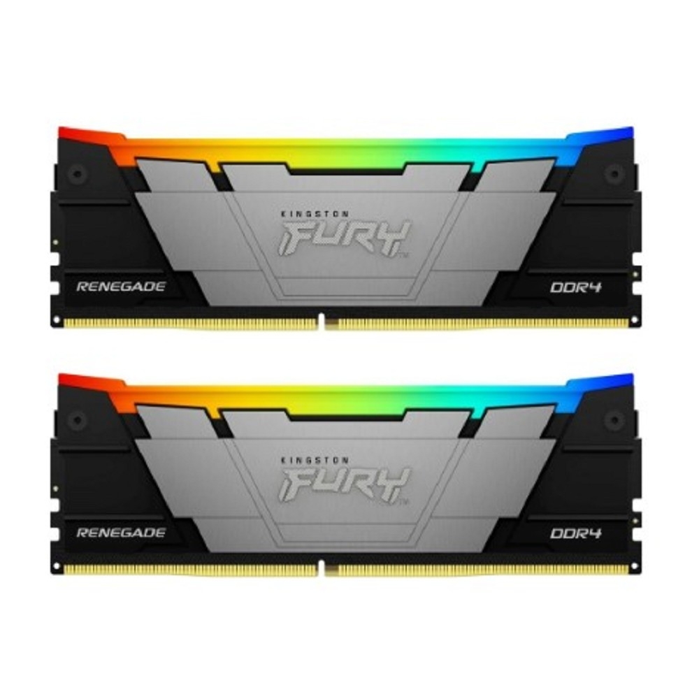 Оперативная память для компьютера 32Gb (2x16Gb) PC4-25600 3200MHz DDR4 DIMM CL16 Kingston Fury Renegade RGB KF432C16RB12AK2/32