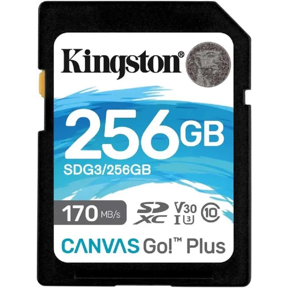 SecureDigital 256Gb Kingston Canvas Go Plus SDXC UHS-I U3 V30 (170/90 Mb/s) SDG3/256GB