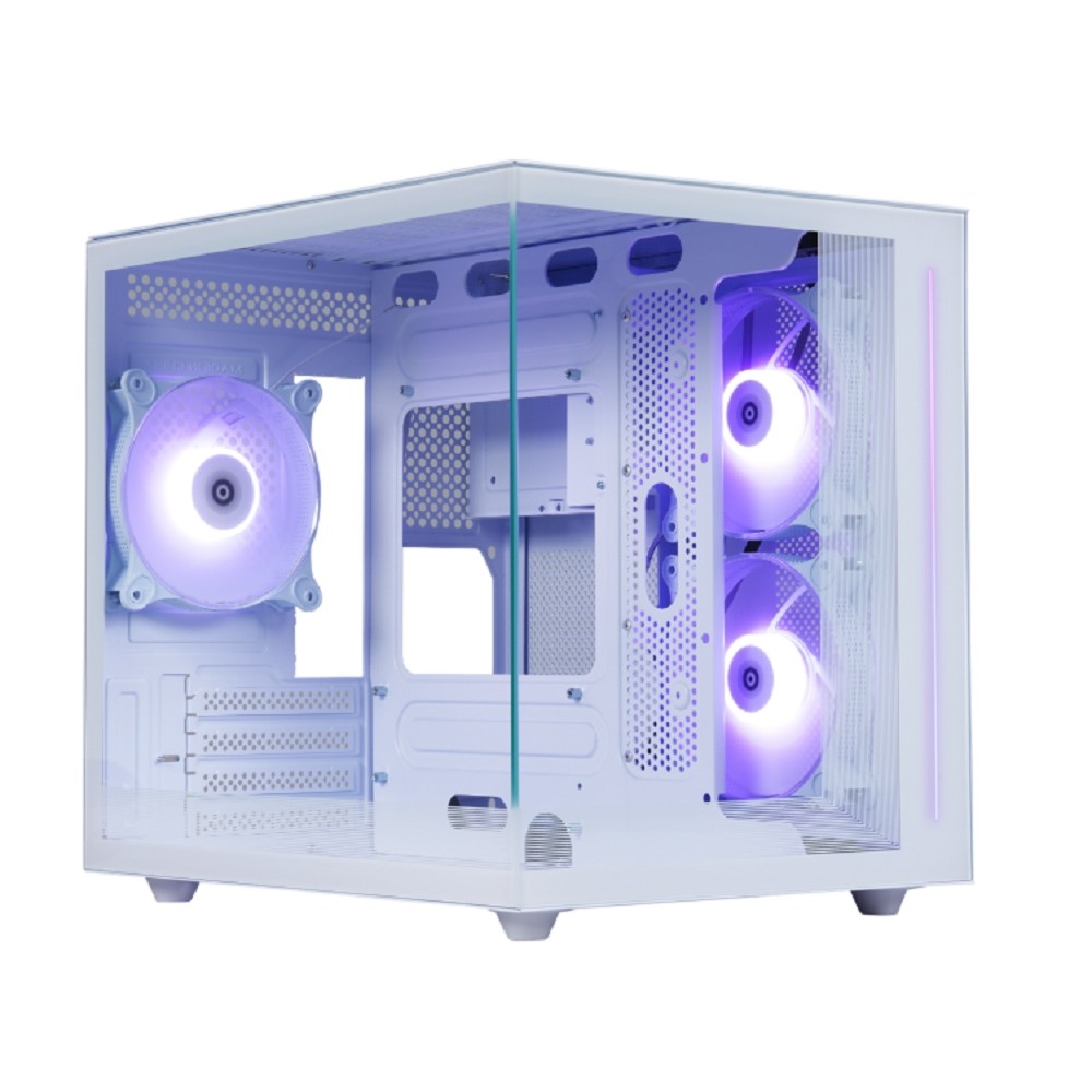 Повреждение упаковки Defender Корпус компьютерный NovaCube белый,mATX,3fan,switch&M/BSync