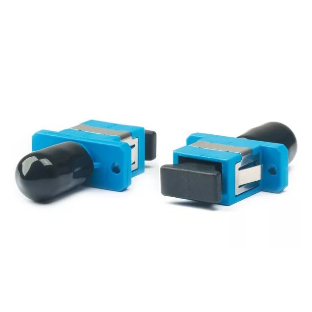 Hyperline FA-S11Z-SC/ST-N/BK-SL Оптический проходной адаптер SC/UPC-ST/UPC, SM/MM, simplex, корпус металл, черные колпачки