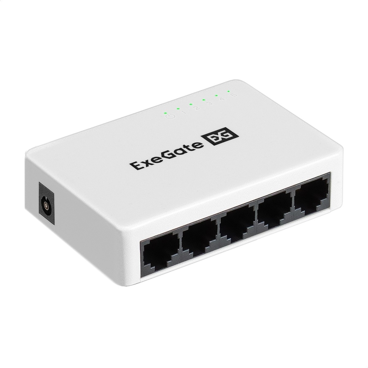 Exegate EX298685RUS Коммутатор неуправляемый ExeGate EDES-1005C (5-портовый UTP 10/100Mbps, с функцией энергосбережения (Green Ethernet Technology), настольный)