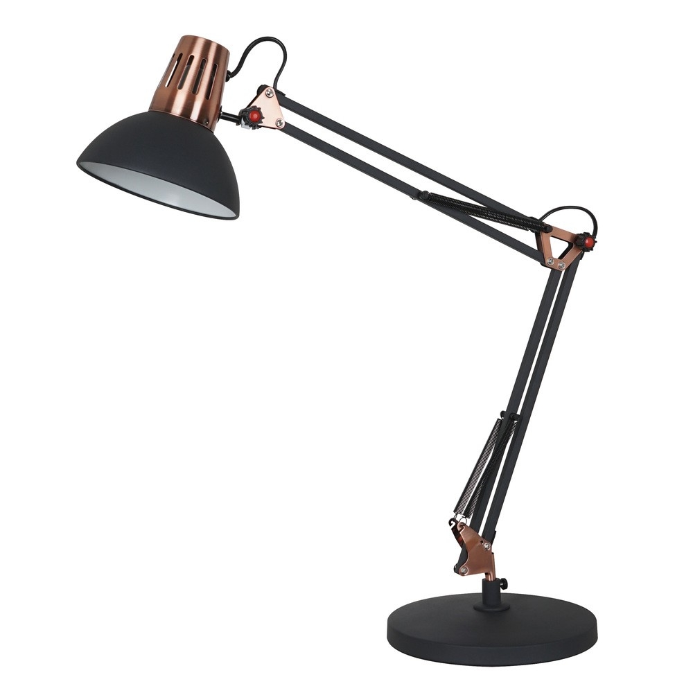Camelion KD-431A  С62  черный + медь (Светильник настольный Berlin, 1х E27, 40Вт, 230В, металл)