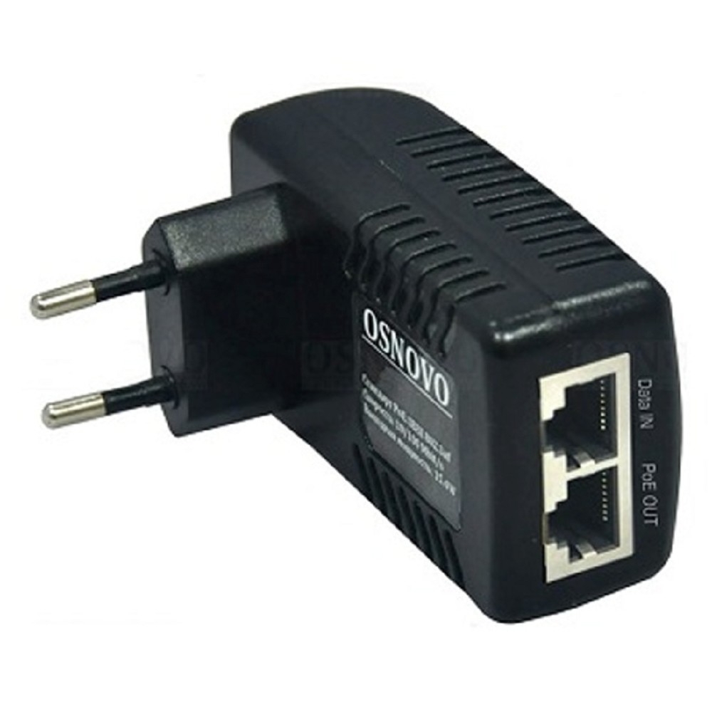 Just JT-MIDSPAN05A Пассивный PoE инжектор Fast Ethernet на 1 порт. Мощность PoE - до 25W (с возможностью подключения PTZ видеокамеры). Напряжение PoE - 48V (конт. 4,5 (+); 7,8 (-)).