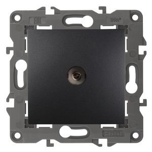 Эра Б0034300 14-3102-05 Розетка TV проходная, IP20, Эра Elegance, антрацит