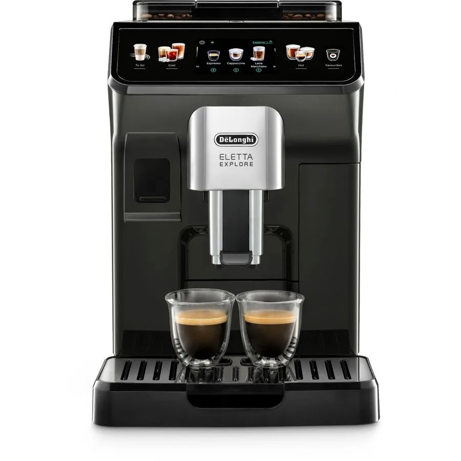 Кофемашина автоматическая DeLonghi ECAM450.55.G черный, исп. кофе - зерновой/молотый, 1.8 л, 1450 Вт, 19 бар