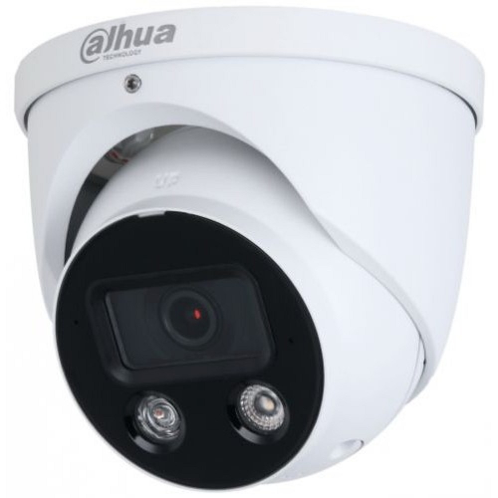 DAHUA DH-IPC-HDW3449HP-AS-PV-0280B-S4 Уличная турельная IP-видеокамера TiOC с ИИ и активным сдерживанием 4Мп; 1/2.7” CMOS; объектив 2.8мм, видеоаналитика, ИК 30м, LED 30м, IP67, металл