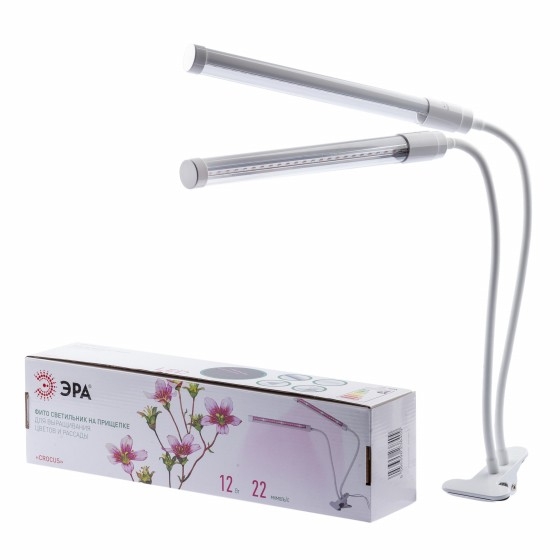Эра Б0049550 FITO-20W-ALED-L Универсальный светильник на прищепке полного спектра,  с красным отсветом