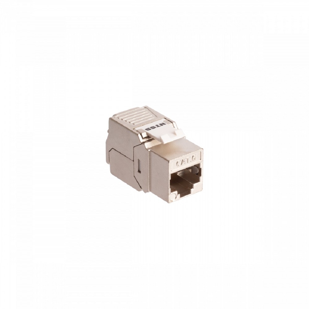 NTSS Розеточный модуль NTSS PREMIUM Keystone RJ45 FTP CAT6 180 градусов безинструментальный белый ver2 NTSS-KJ2-PM-FTP-RJ45-6-180-TL-WT