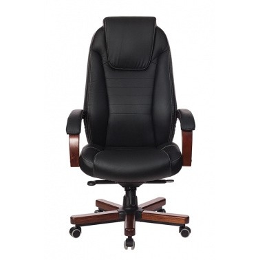 Кресло руководителя Бюрократ T-9923WALNUT/BLACK черный кожа крестовина дерево [1115302]