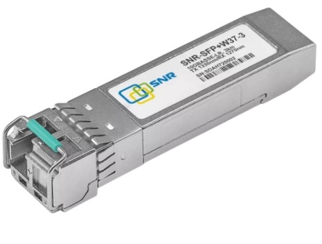 Трансивер SNR - SNR-SFP+W37-3, SFP PLUS, 10GBase-ER, Simplex LC, Одномодовый, wavelength TX-1330 нм / RX-1270 нм, до 3Км, full-duplex, SNR-SFP+W37-3