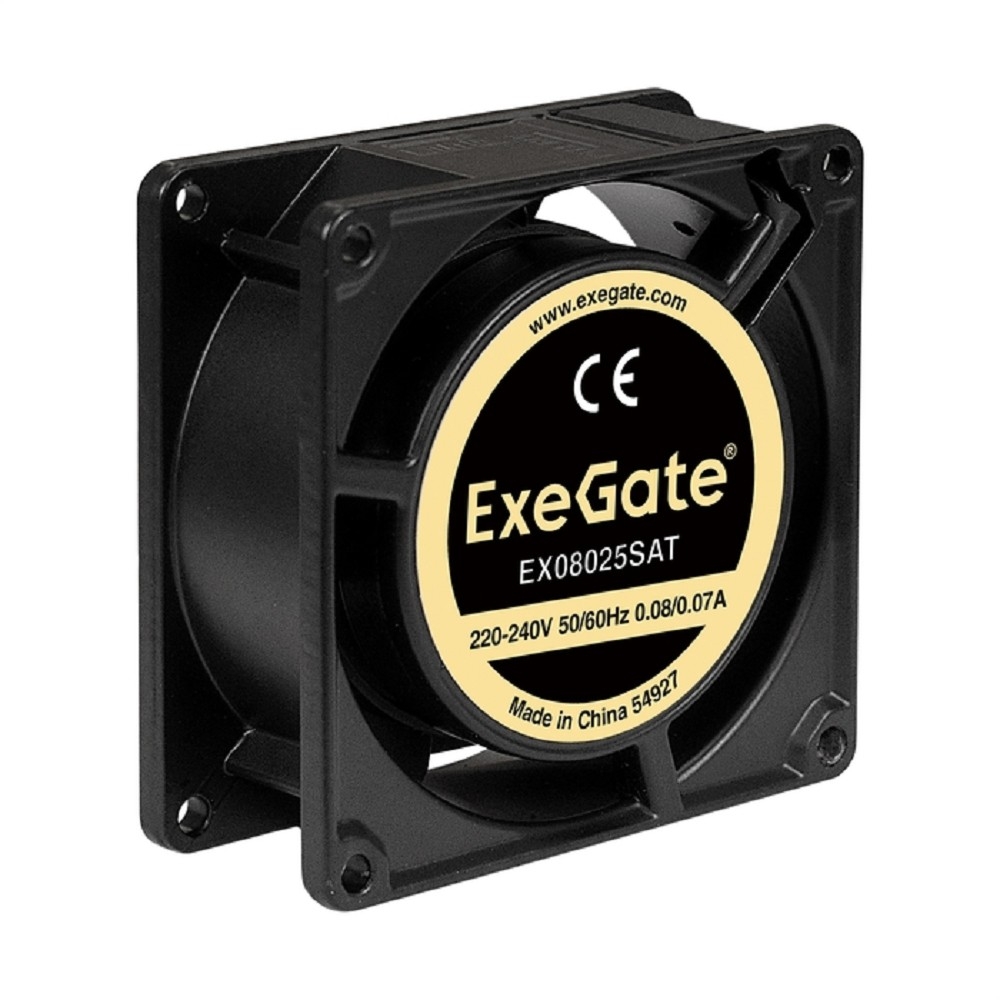 Exegate EX288994RUS Вентилятор 220B ExeGate EX08025SAT (80x80x25 мм, Sleeve bearing (подшипник скольжения), клеммы, 2500RPM, 31dBA)