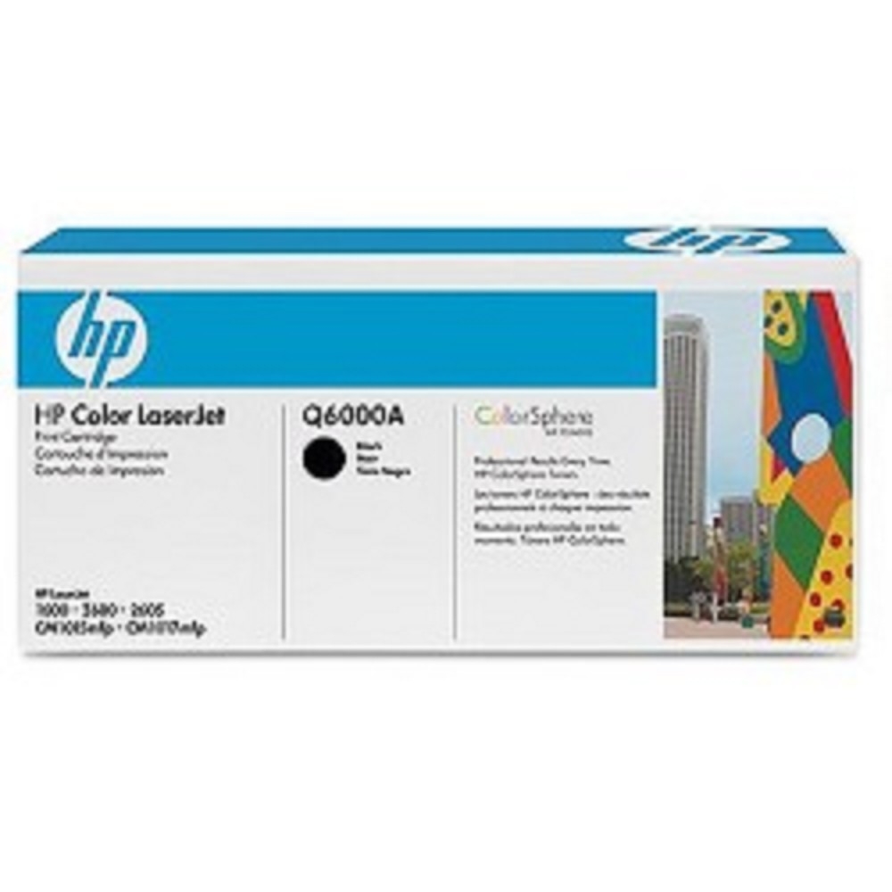 Картридж лазерный HP 124A Q6000A черный (2500стр.) для HP 1600/2600n/2605/2605dn/2605dtn/CM1015/1017 без чипа