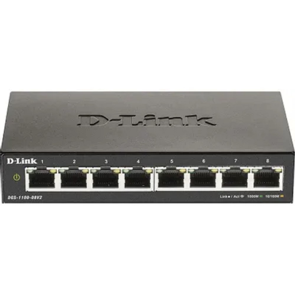 Коммутатор D-Link DGS-1100-08V2/A1A, L2, 8×1GbE