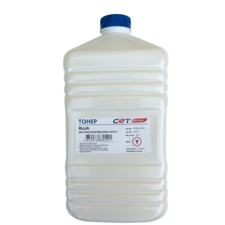 Тонер HT8-Y (CPT) для RICOH MPC2011/C2004/C2504/C3003/C307, IMC3000 (Japan) Yellow, 500г/бут, (унив.), CET8524Y500