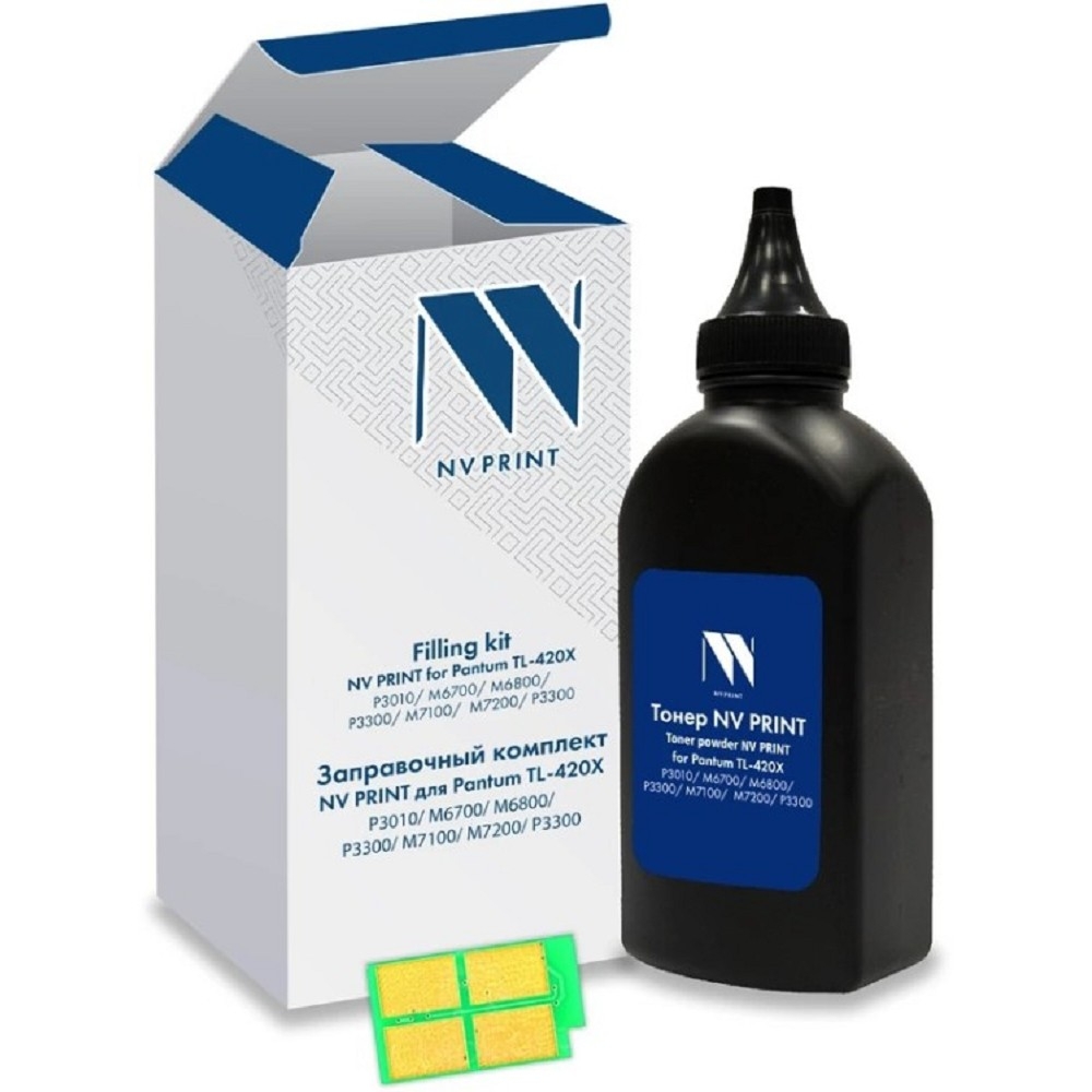 Заправочный набор NV-Print NV-ZKTL-420X, для Pantum TL-420X (P3010, M6700, M6800, P3300, M7100, M7200, P3300), 200 гр, 6000 стр (тонер + чип)