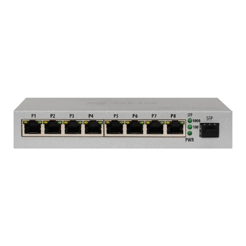 SNR SNR-S1908-1GS Неуправляемый коммутатор уровня 2, 8 портов 10/100Base-TX, 1 порт 100/1000Base-X (SFP)