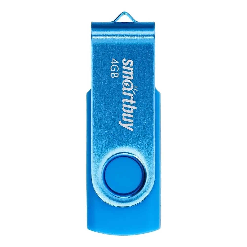 Флешка USB Smartbuy Twist Blue (SB004 Gb2TWB), 4 Gb, USB 2.0, R/W 10/7, синий