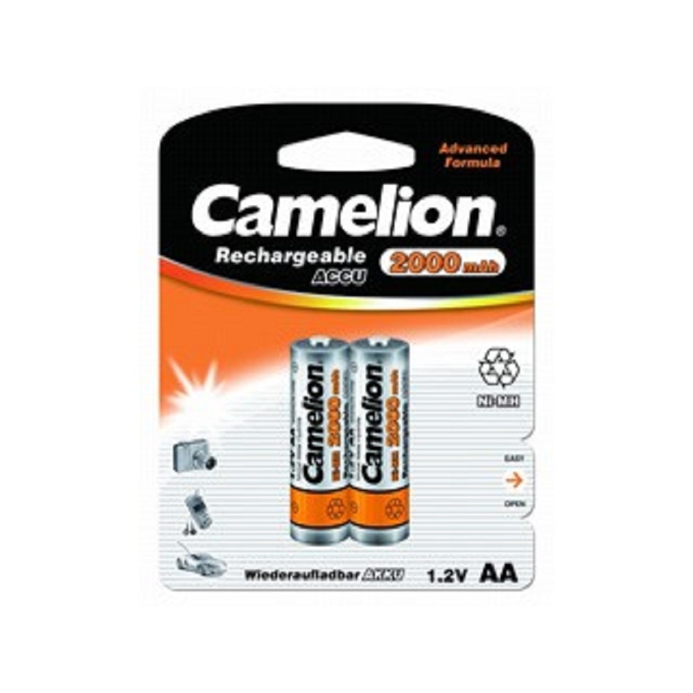 Camelion   AA-2000mAh Ni-Mh BL-2 (NH-AA2000BP2, аккумулятор,1.2В)  (2 шт. в уп-ке)