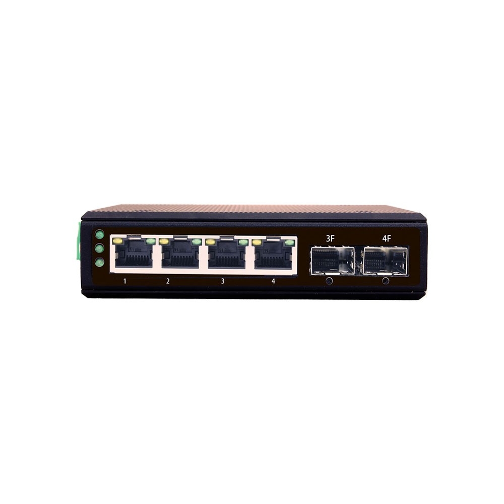 SW-80402-I(port 60W,240W) Промышленный PoE коммутатор Gigabit Ethernet на 6 портов.