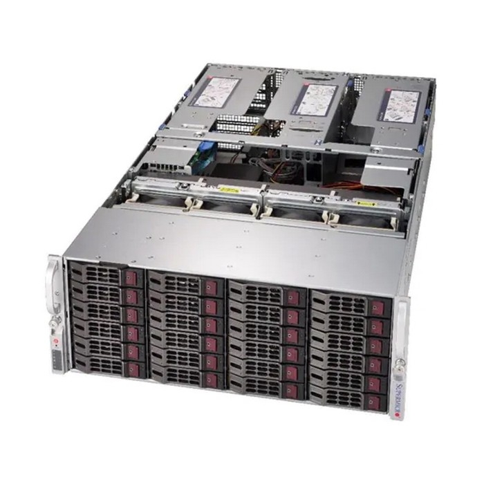 Supermicro SYS-8049U-E1CR4T 4xLGA3647 (up to 205W), iC621, 48xDDR4, up to 24x3.5 HDD, 4x10GbE, 4x1600W, 6x PCIEx16, 10x PCIEx8, up to 6 double GPU (X11QPH+)