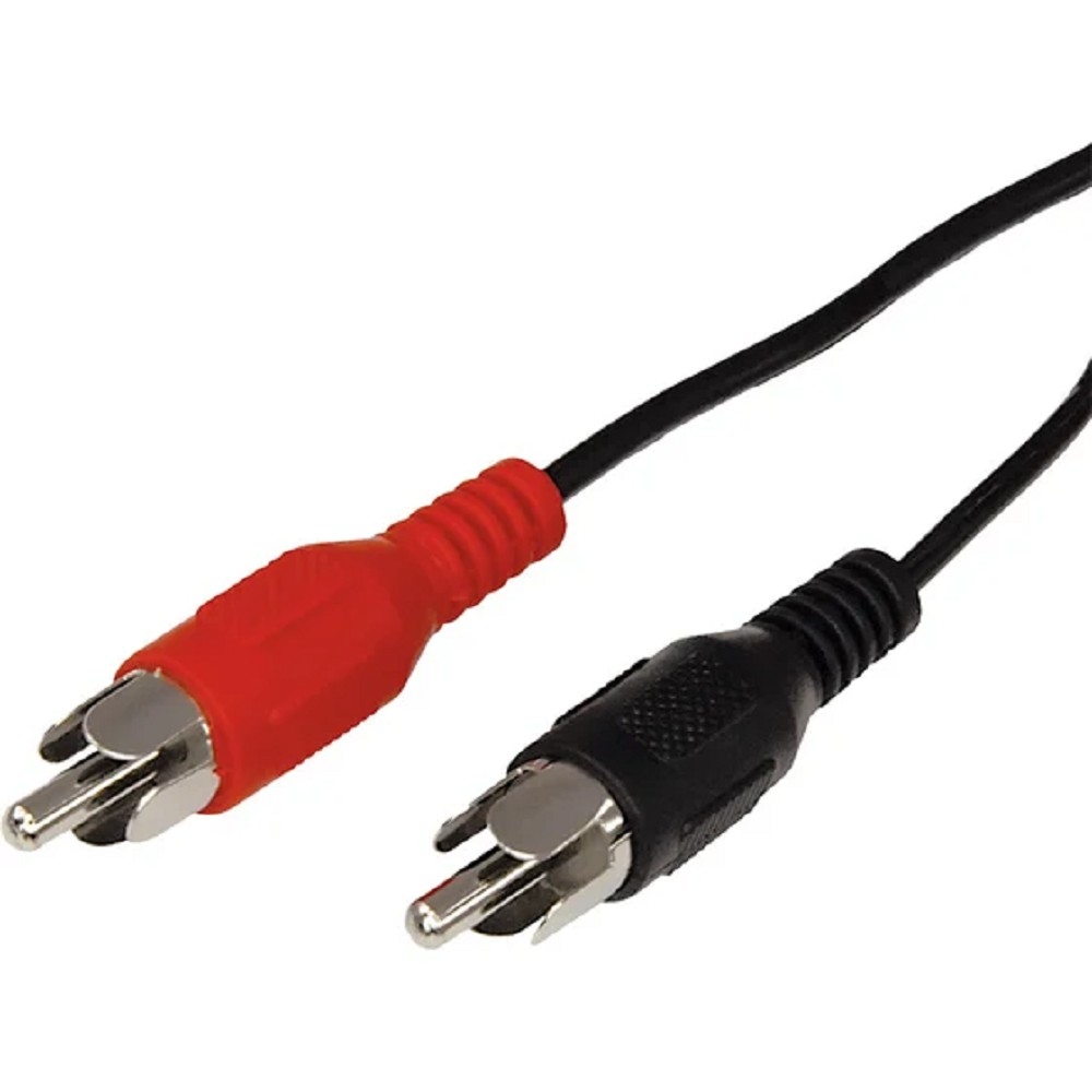 Шнур Rexant 2 RCA - 2 RCA, 1.5 м, черный (10 шт./уп.)