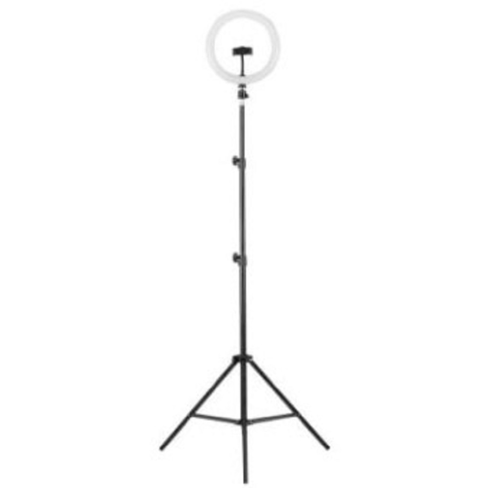 Светильникк кольцевой Camelion KD-810F C02 LED 10 Вт, подставка для смартфона, напольн.на штативе