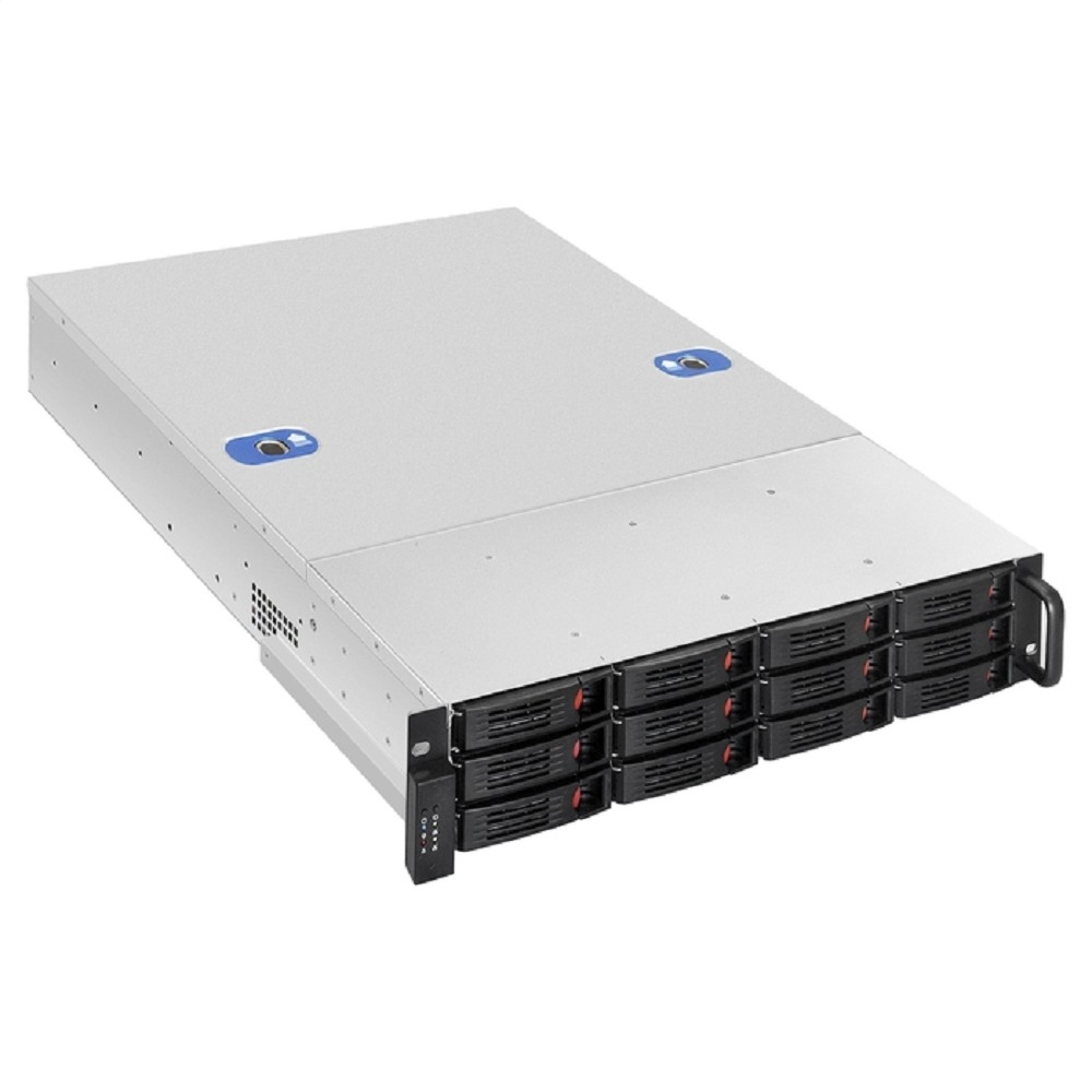 Exegate EX294275RUS Серверная платформа ExeGate Pro 2U660-HS12 <RM 19", высота 2U, глубина 660, Redundant БП 2x550W, 12xHotSwap>
