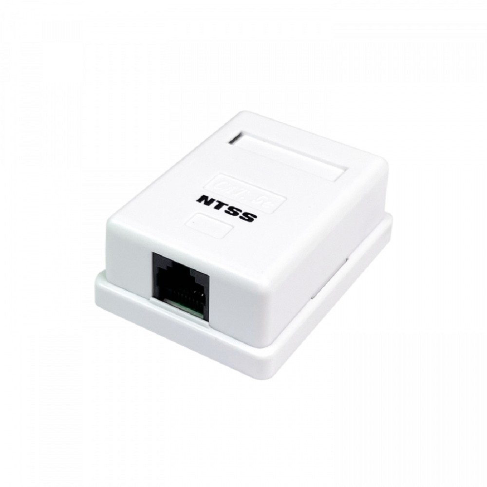 NTSS Компьютерная розетка NTSS PREMIUM настенная 1 порт RJ-45 UTP CAT5e NTSS-CS2-PM-UTP-1RJ45-5e
