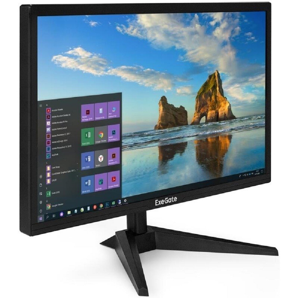 Повреждение упаковки LCD ExeGate 21.5" EB2200A черный {VA 1920x1080 75hz 5ms 16:9 200cd 3000:1 170/160 D-Sub HDMI VESA регулировка наклона} [EX297376RUS]