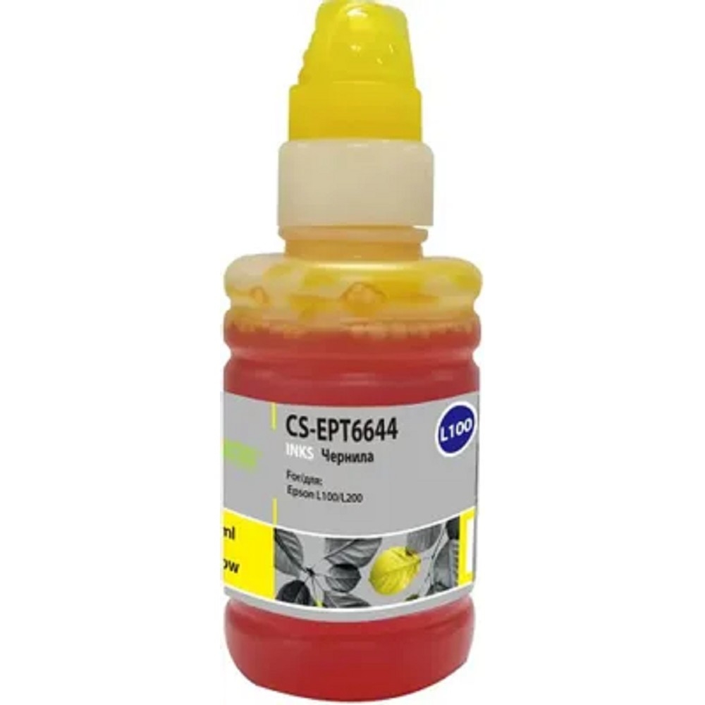 Чернила CACTUS CS-EPT6644, желтый, 100мл, для Epson L100/L110/L120/L132/L200/L210/L222/L300