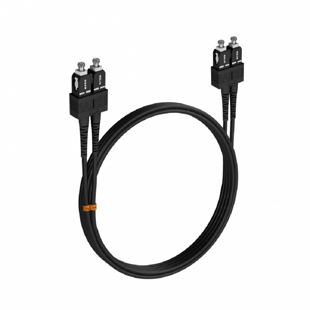 Шнур оптический NTSS dpc SC/UPC-SC/UPC 50/125 3.0мм 10м черный LSZH (патч-корд)