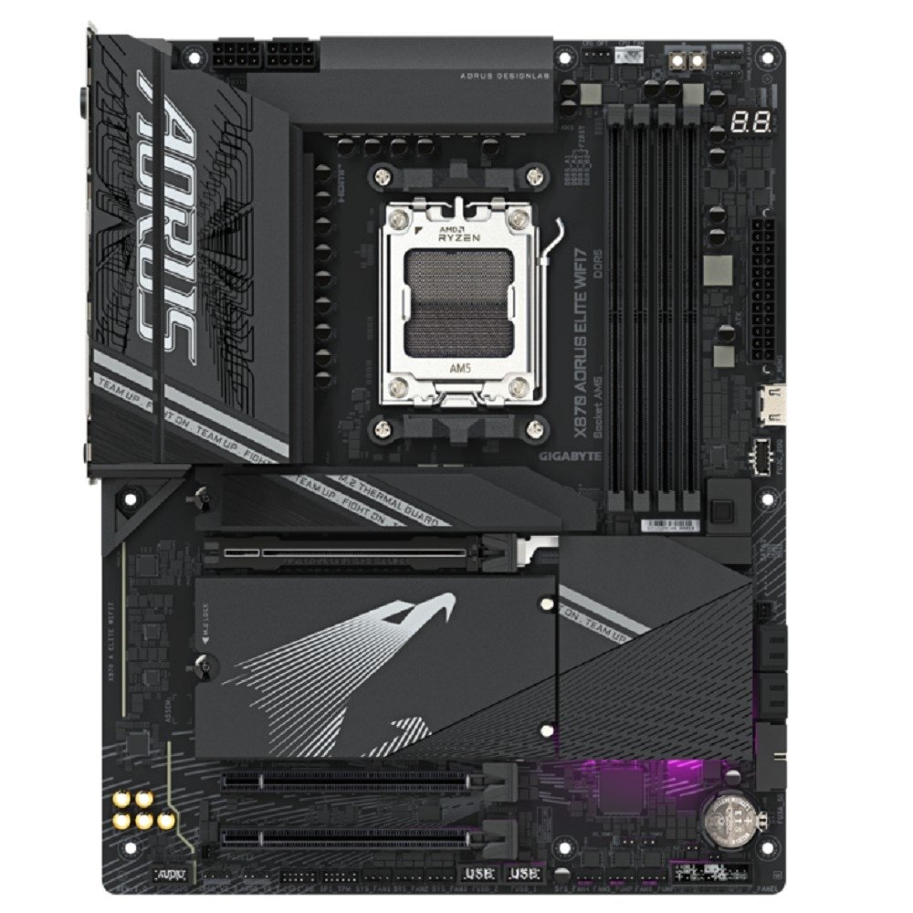 Материнская плата Gigabyte X870 AORUS ELITE WIFI7, AM5, DDR5, 4×M.2, Wi-Fi 7
