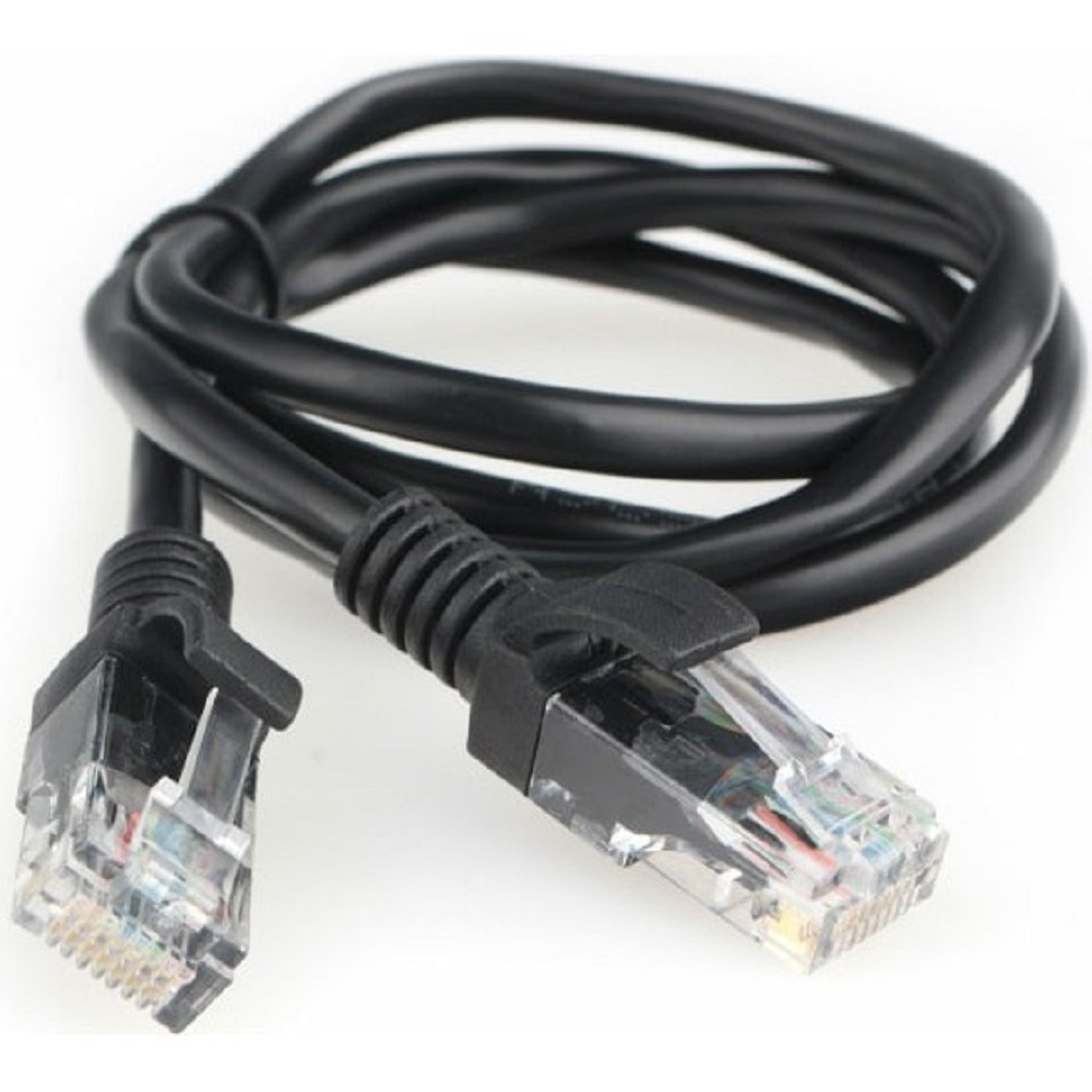 <105049> Кабель патч-корд .Patch cord кат.5e 1.0м, Гарнизон, многожильный, чёрный [PC-UTP-5e-1-BK]