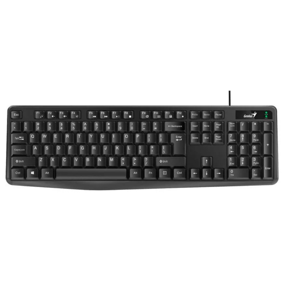 Клавиатура Genius Smart KB-117, {Черный, проводная, USB, 104 клавиши, защита от проливаний, регулировка наклона} [31310016402]