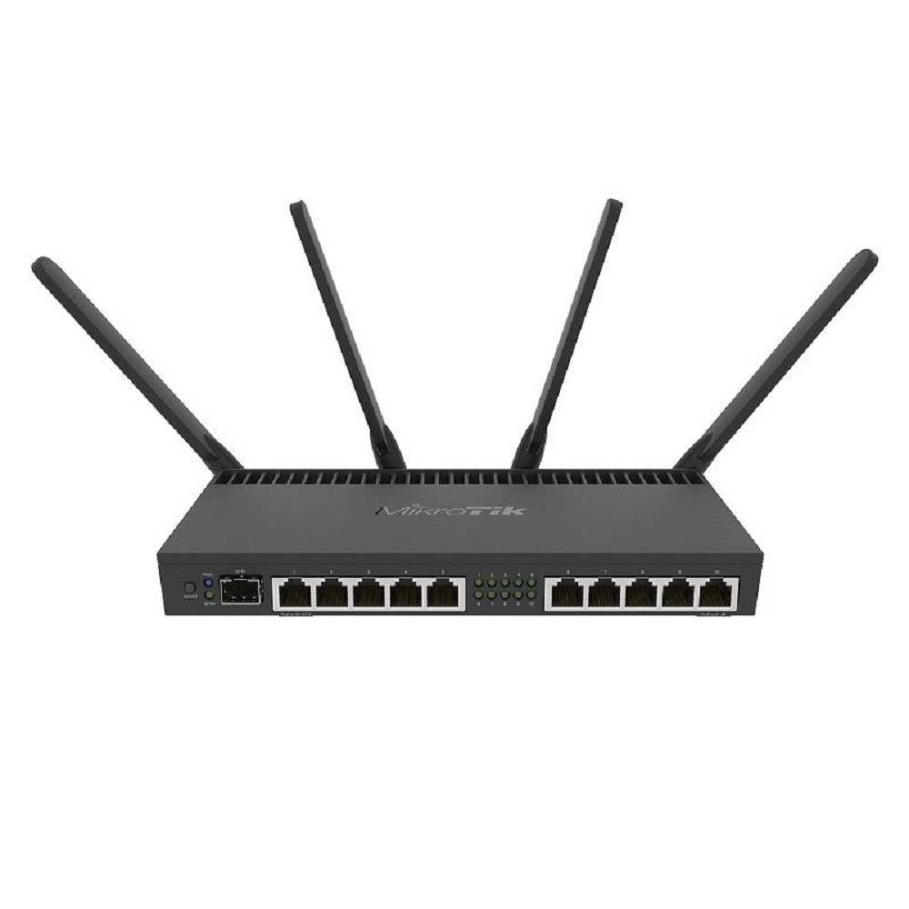 MikroTik RB4011iGS+5HacQ2HnD-IN Маршрутизатор беспроводной,  1.4ГГц, 4 ядра, 1GB RAM, 512MB NAND, 10x 10/100/1000 LAN, 1 SFP+, 2,4Ghz/5Ghz, 802.11a/b/g/n/ac