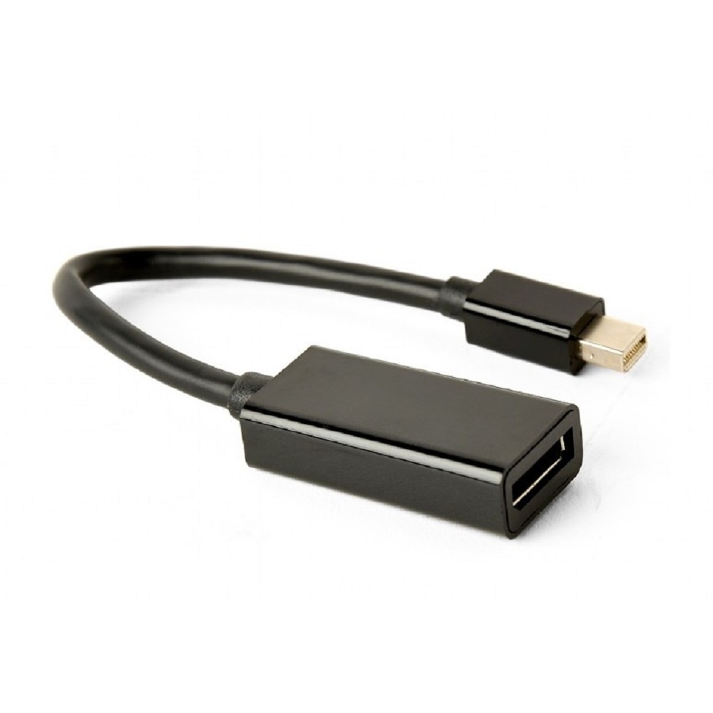 Cablexpert Переходник miniDisplayPort -> DisplayPort, 4K, 20M/20F, длина 16см,  черный  (A-mDPM-DPF4K-01)