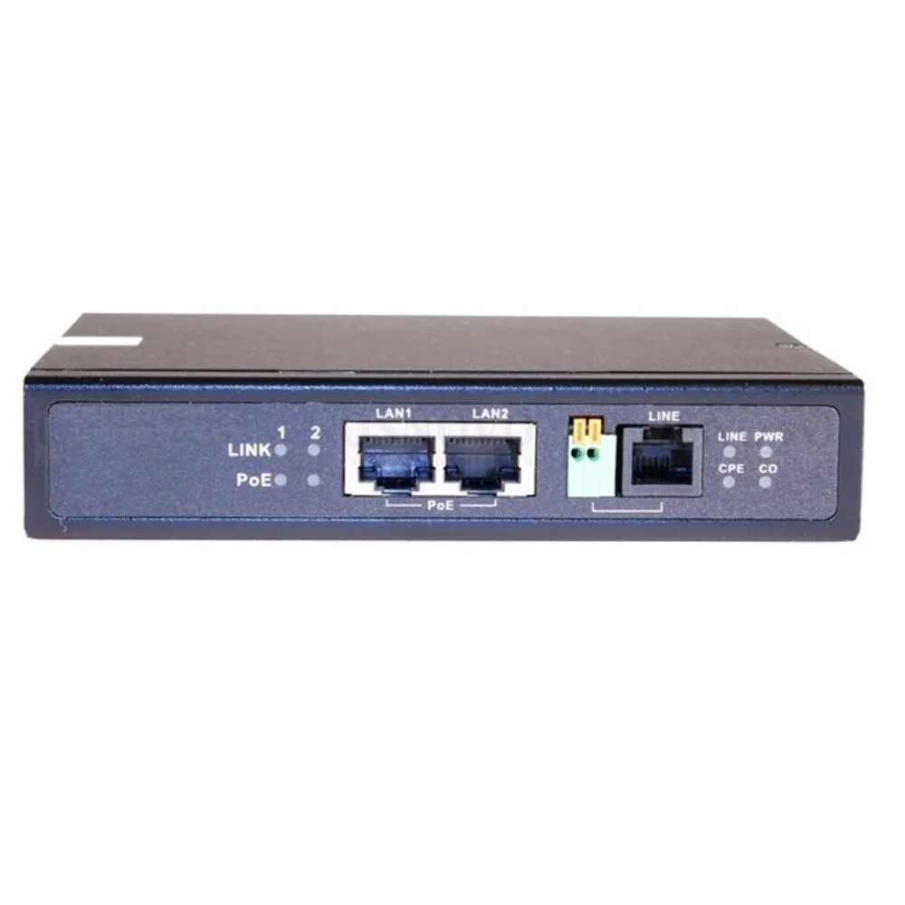 TR-IP2PoE Удлинитель Ethernet (VDSL) на 2 порта до 3000м с функцией PoE.