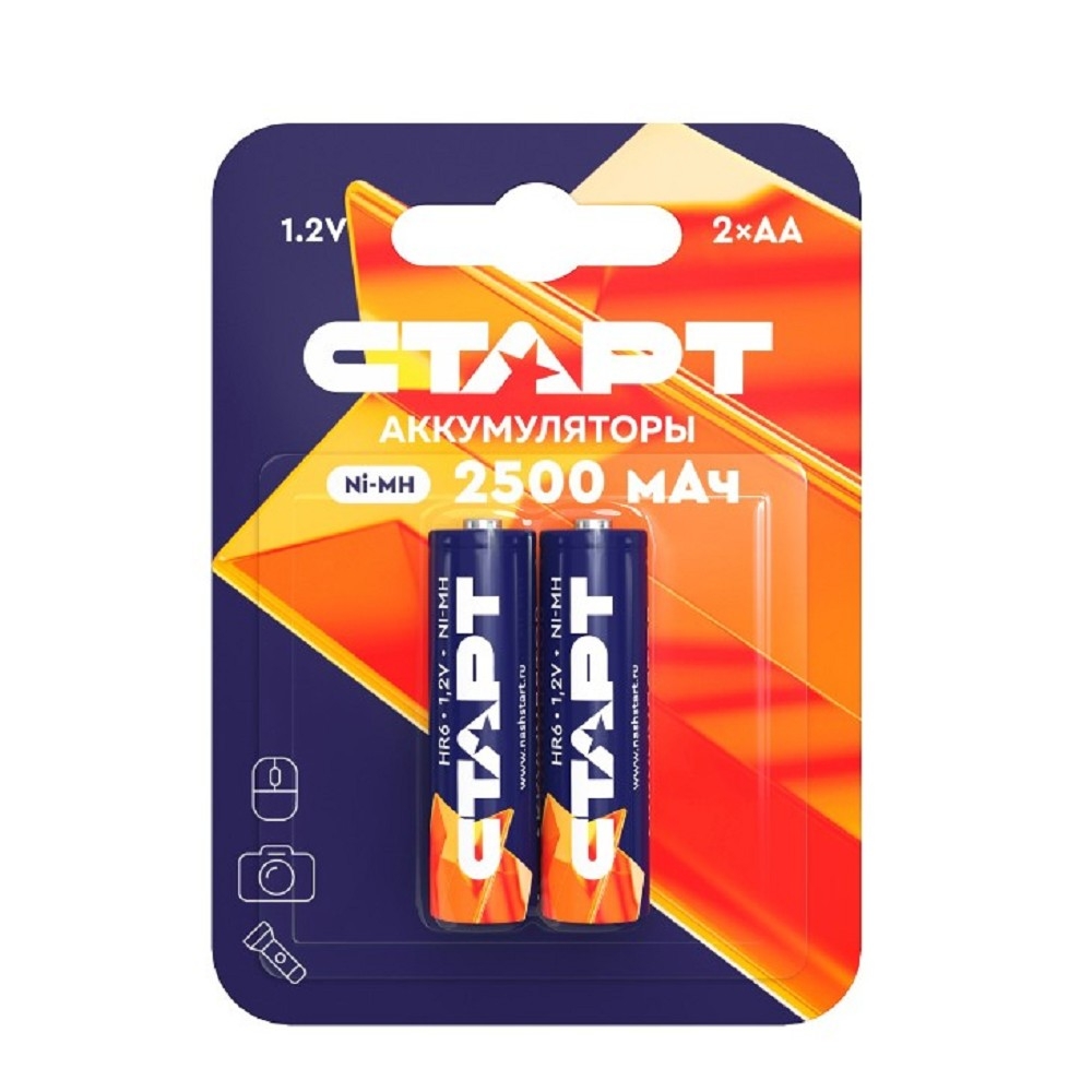 СТАРТ HR6 AA 2500mAh Ni-MH BL2 24/384 (2 шт. в уп-ке)