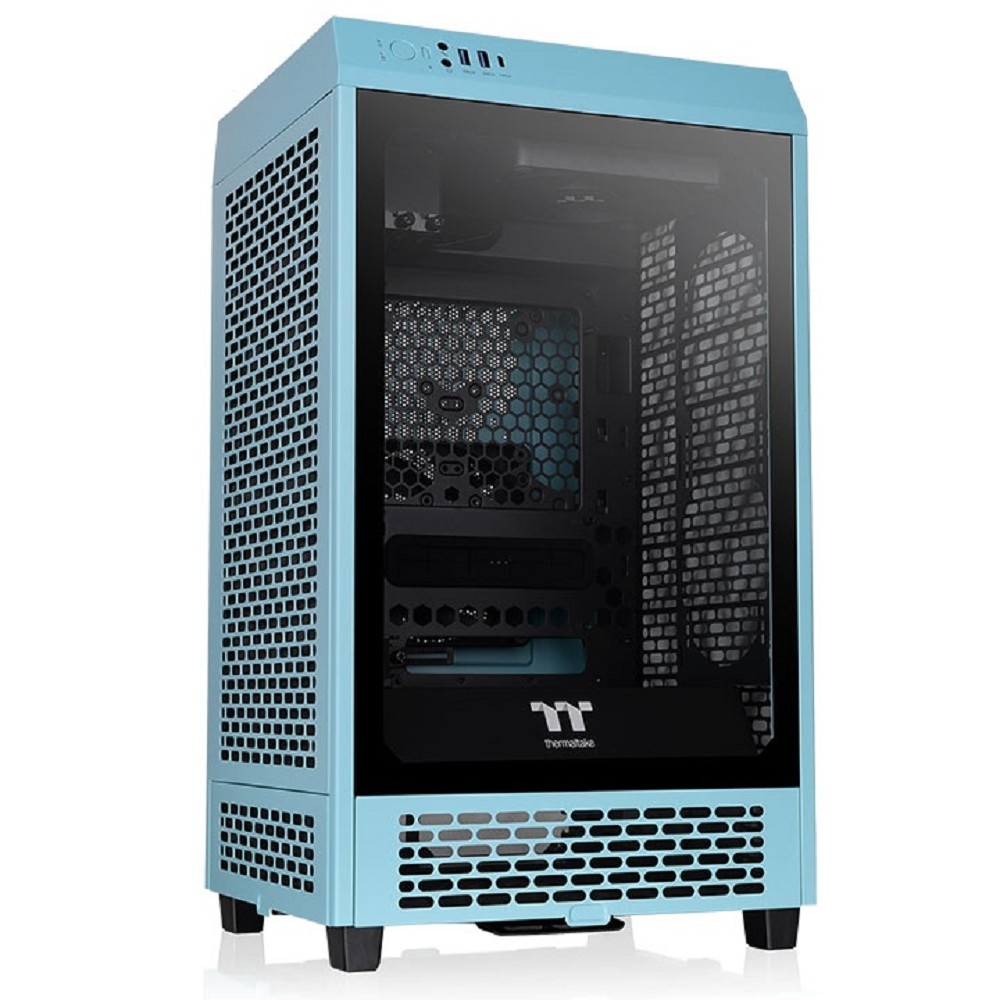CA-1X9-00SBWN-00 Корпус Thermaltake The Tower 200 Turquoise /Turquoise/Win/SPCC/Tempered Glass*1/CT140 Fan*2/Color Box