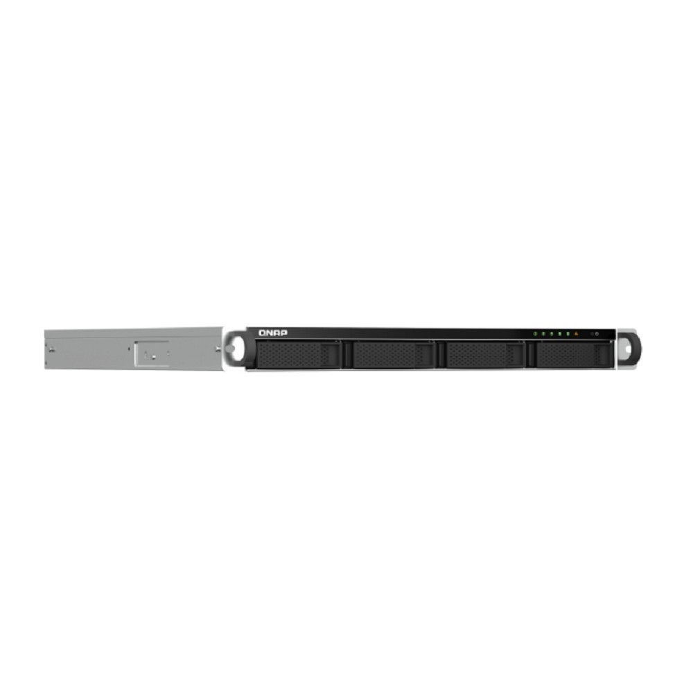 Сетевое хранилище без дисков/ SMB QNAP TS-464U-RP-8G NAS 4 HDD trays, rackmount 1U, 2 PSU. 4-core Intel Celeron N5105/N5095 2.0-2.9 GHz, 8 GB RAM MAX, 2x2.5 Gigabit Ethernet, 4xUSB, 1xHDMI . PCIe Gen