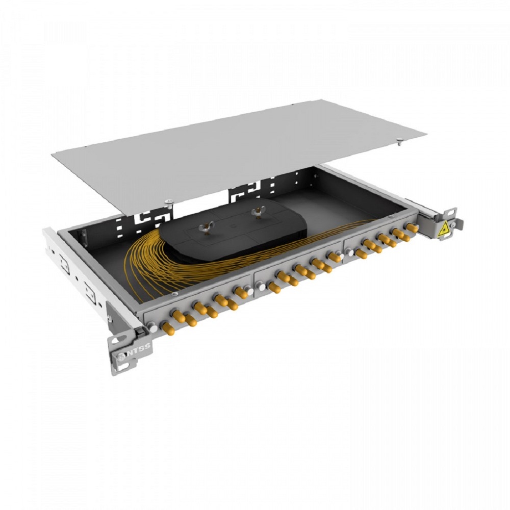 NTSS Кросс 19" NTSS PREMIUM выдвижной, предсобранный 1U, 16 портов ST/UPC, 9/125 мкм, (сплайс, пигтейлы, кдзс, планки, адаптеры) NTSS-RsFOB-PM-1U-16-ST/U-9-SP1.5G2A