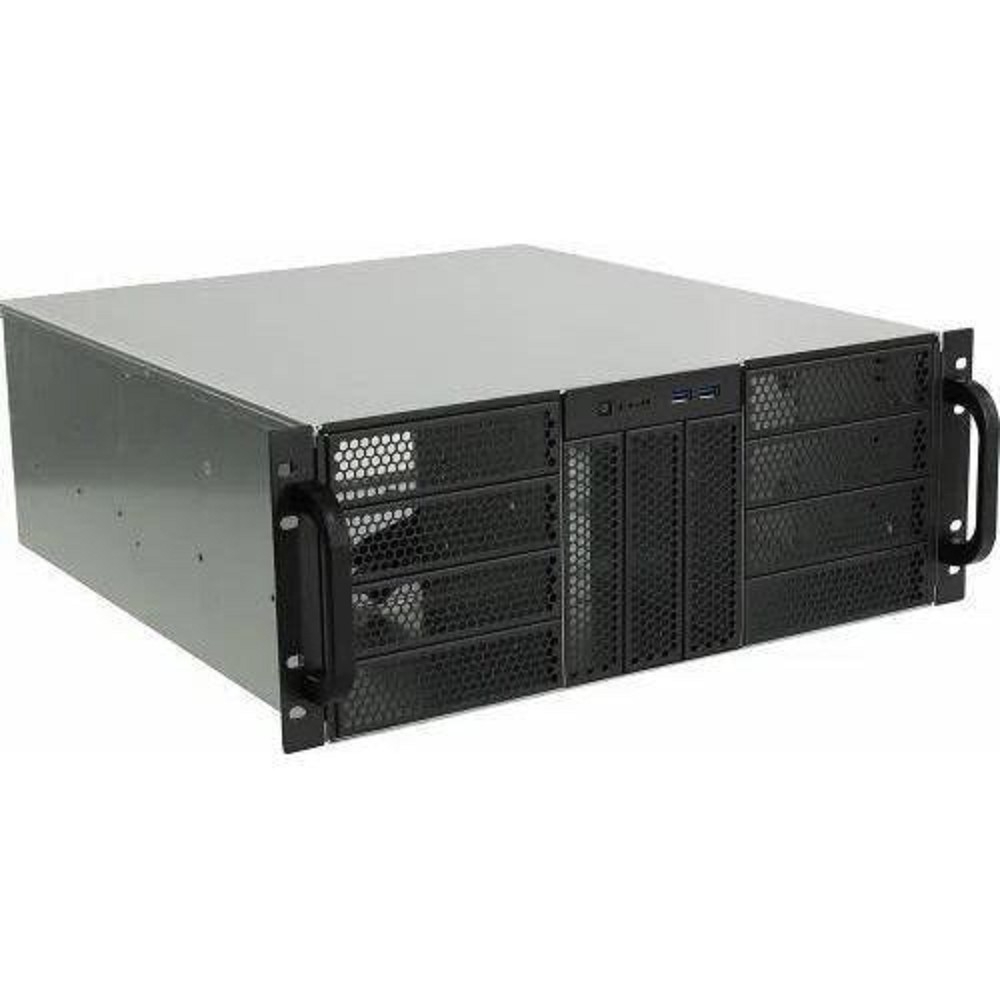 Компьютерный корпус Procase RE411-D11H0-FE-65 Корпус 4U server case,11x5.25+0HDD,черный,без блока питания,глубина 650мм,MB EATX 12"x13",панель вентиляторов 3х120