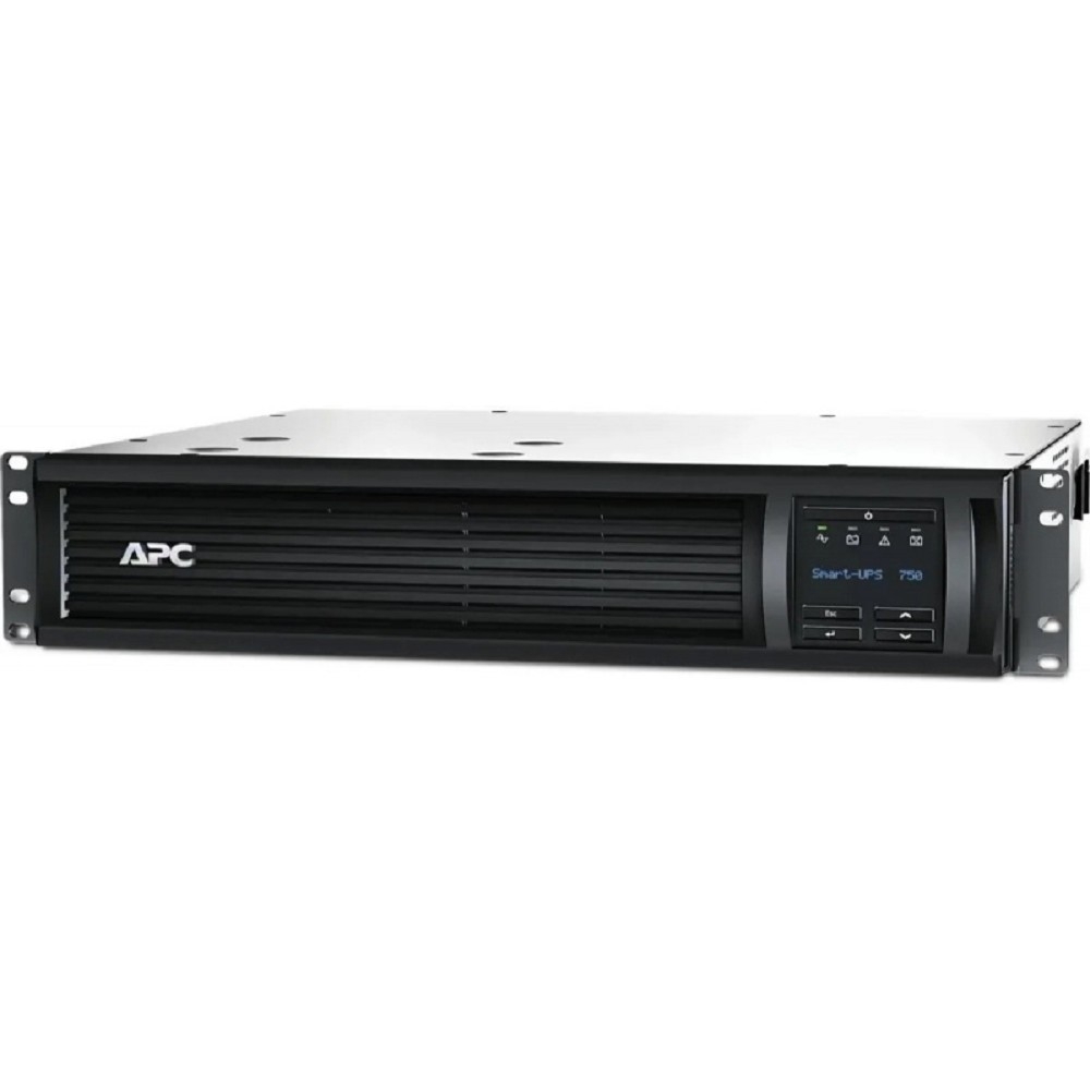 Источник бесперебойного питания APC Smart-UPS 750VA/500W, RM 2U, Line-Interactive, LCD, Out: 220-240V 4xC13 (2-Switched), SmartSlot, USB, SmartConnect, Black, 1 year warranty (замена SMT750RMI2U)