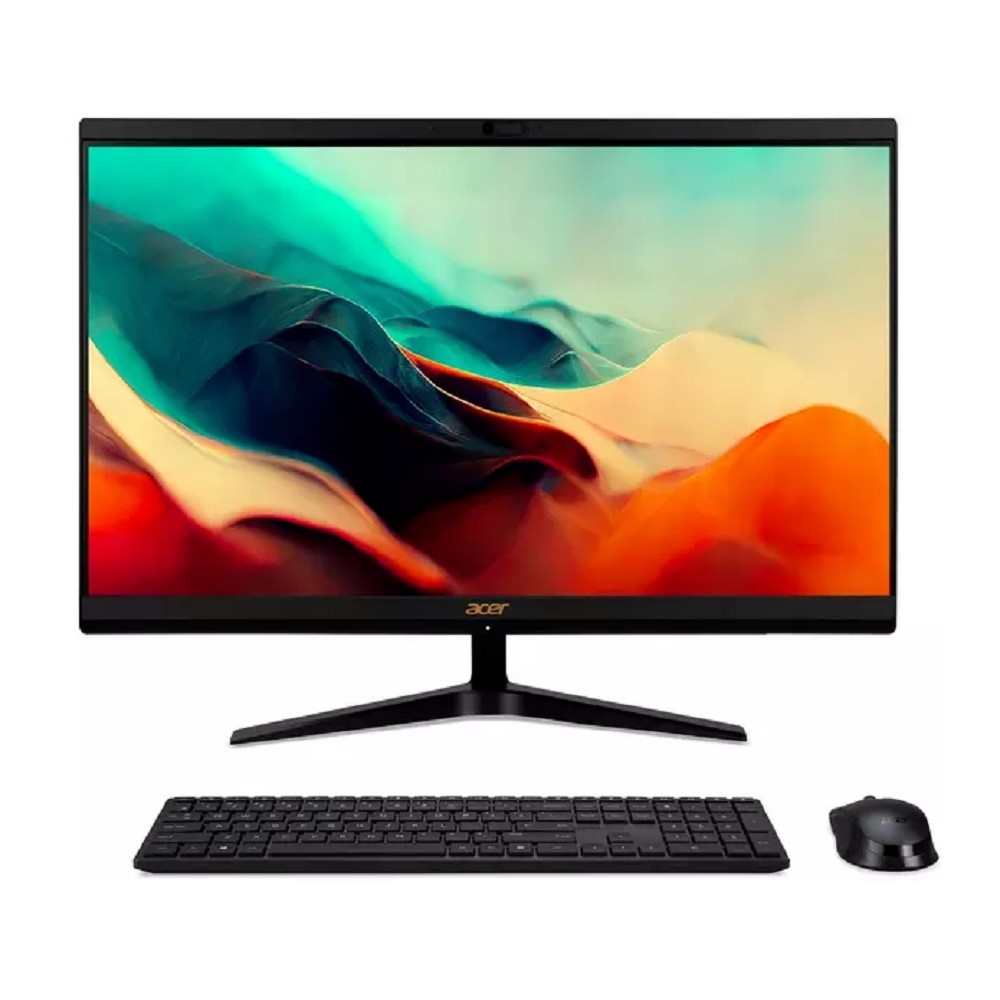 Моноблок Acer Aspire C24-1800 23.8" Full HD i5 1334U (1.3) 16Gb SSD512Gb Iris Xe CR Eshell GbitEth WiFi BT 65W клавиатура мышь Cam черный 1920x1080