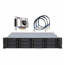 QNAP TL-R1200S-RP SATA 6GB/s JBOD storage enclosure, 12-tray 3,5"/2,5" w/o HDD, 3 x SFF-8088, 2 PSU. Rackmount. W/o rail kit RAIL-B02