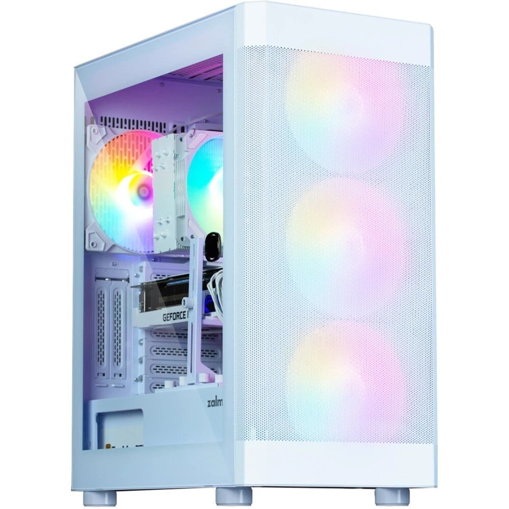 Корпус Zalman i4 TG, ATX, Midi-Tower, белый, без БП (i4 TG White)